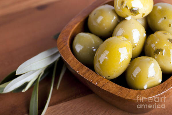Health Art Print featuring the photograph Olive bowl by Jane Rix