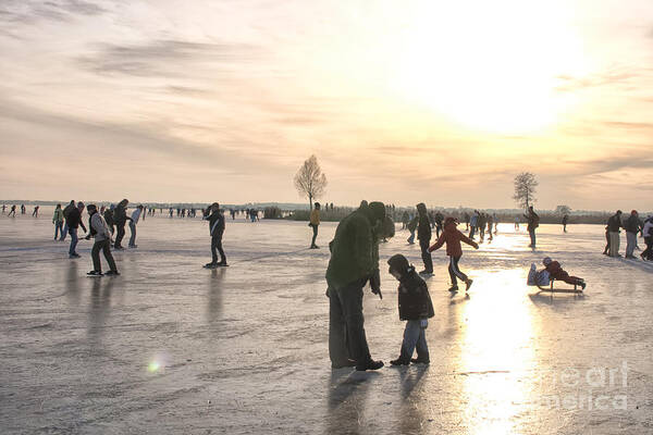 Winter Art Print featuring the photograph On ice by Patricia Hofmeester