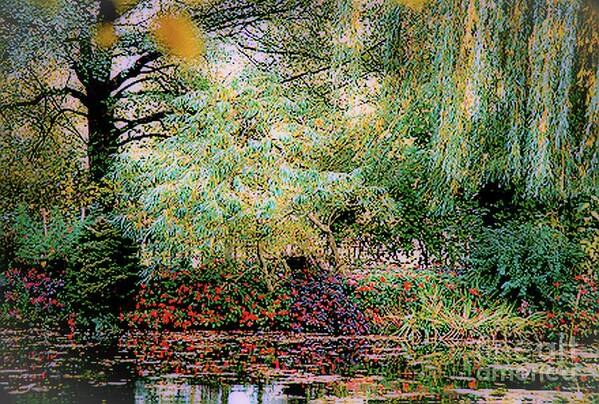Reflection Art Print featuring the photograph Reflection on, Oscar - Claude Monet's Garden Pond #2 by D Davila