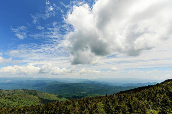 Blue Ridge Parkway Art Print featuring the photograph On the Mountain - In the Clouds by Joni Eskridge