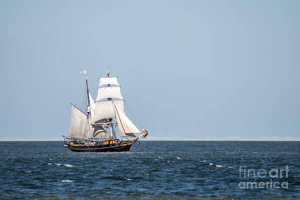 Sailing Ship Art Print featuring the photograph on the way to Texel by Hannes Cmarits