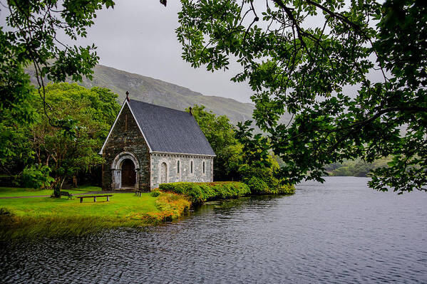 Oratory Art Print featuring the photograph Oratory in Gougane Barra National Park in Ireland by Andreas Berthold