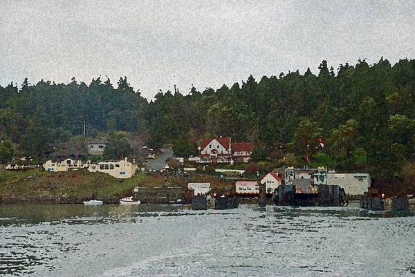 Orcas Art Print featuring the photograph Orcas Island Dock Digital by Carol Eliassen