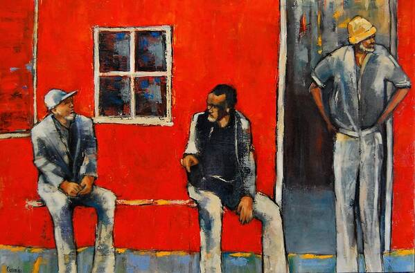 Storefront Art Print featuring the painting Ordinary Men by Jean Cormier
