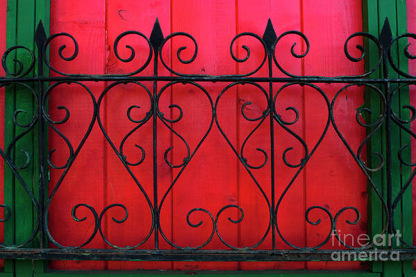 Abstract Art Print featuring the photograph Ornate Metal Fence by Jim Corwin