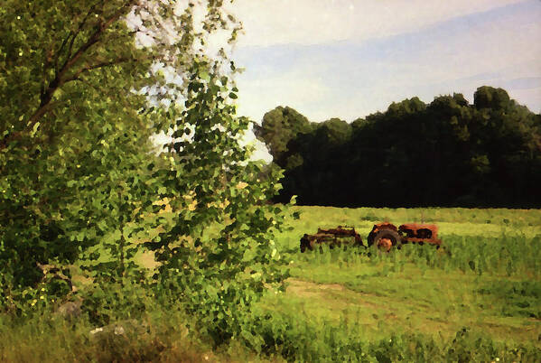 Farming Art Print featuring the photograph Out in the Fields by Geoff Jewett