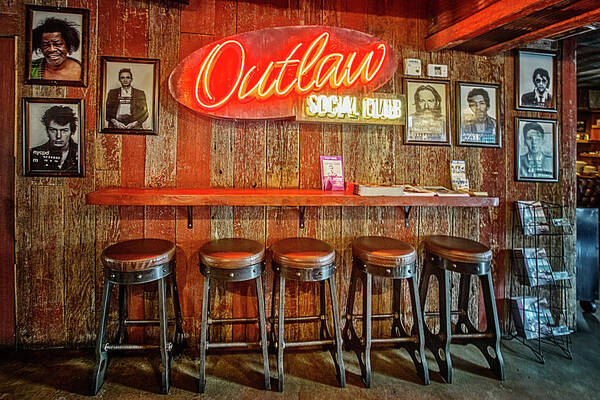 Miami Art Print featuring the photograph Outlaw Social Club by Debra and Dave Vanderlaan