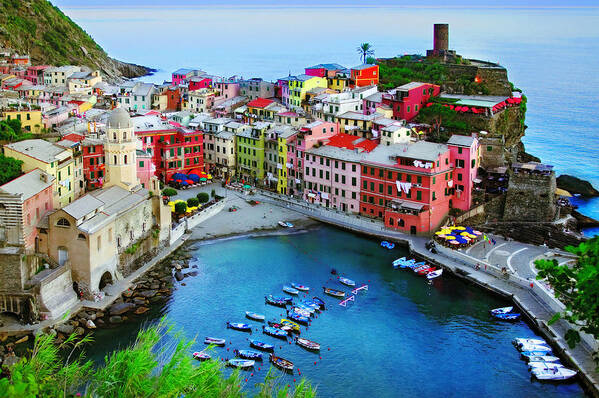 Cinque Terre Art Print featuring the photograph Overlook Vernazza by John Galbo