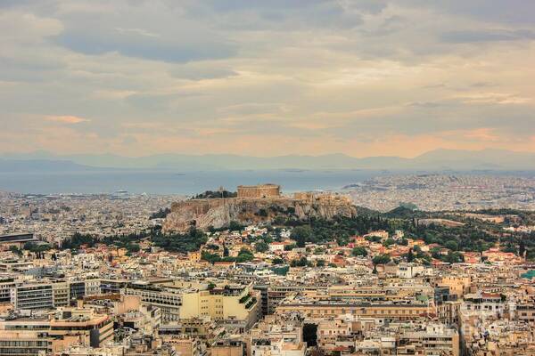 Athens Art Print featuring the photograph Overlooking Athens by Vicki Spindler