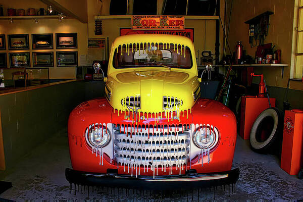 Truck Art Print featuring the photograph Overpainted 1950 Ford Pickup by Richard Gregurich