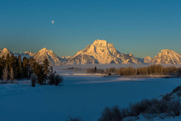 Oxbow Bend Art Print featuring the photograph Oxbow Bend In Late Winter by Yeates Photography