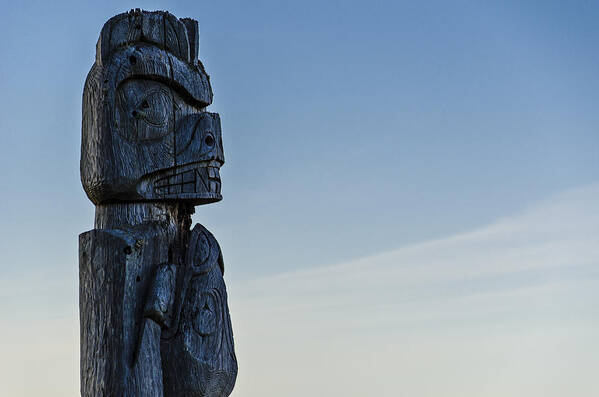 Sign Art Print featuring the photograph Pacific Northwest Totem Pole by Pelo Blanco Photo