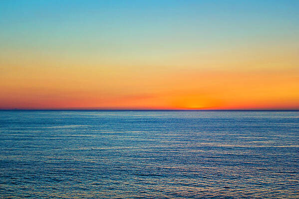 Pacific Ocean Art Print featuring the photograph Pacific Ocean Sunset by April Reppucci