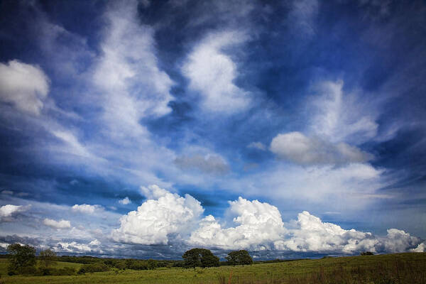 Landscape Art Print featuring the photograph Painterly Sky over Oklahoma by Toni Hopper