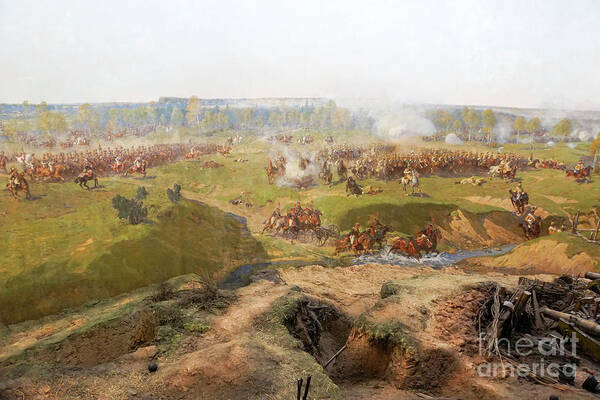 Details Art Print featuring the photograph painting of Battle of Borodino by Vladi Alon