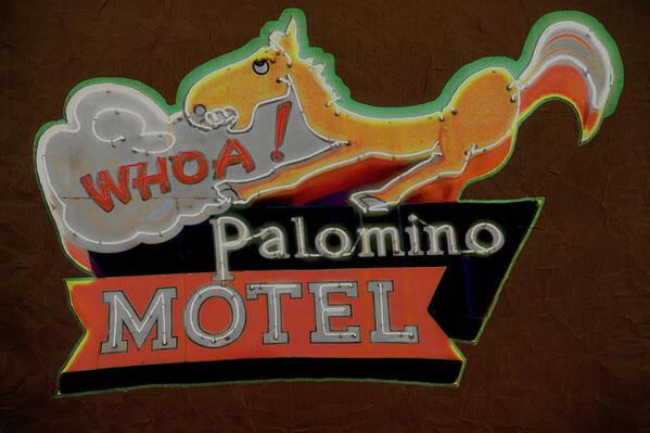 Antique Signs Art Print featuring the photograph Palomino Motel by Jeff Burgess