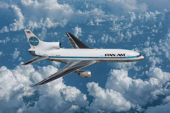 Pan American Airlines Art Print featuring the digital art Pan Am Clipper Black Hawk by Erik Simonsen