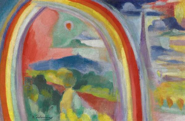 Robert Delaunay 1885 - 1941 Paris � L'arc-en-ciel 1914 Art Print featuring the painting Paris Larc En Ciel by MotionAge Designs