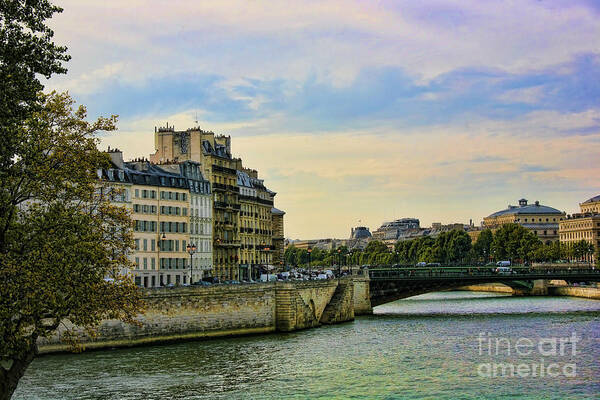 Seine River Art Print featuring the photograph Paris Seine River I by Chuck Kuhn