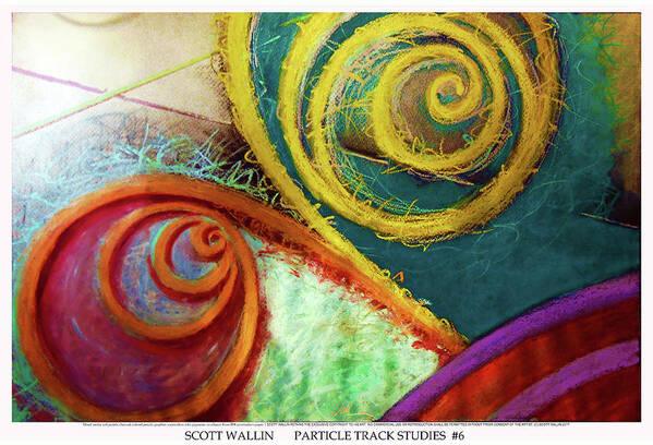 A Bright Art Print featuring the painting Particle Track Study Six by Scott Wallin