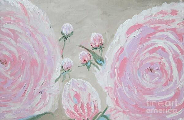 Roses Art Print featuring the painting Pastel Love by Jennylynd James