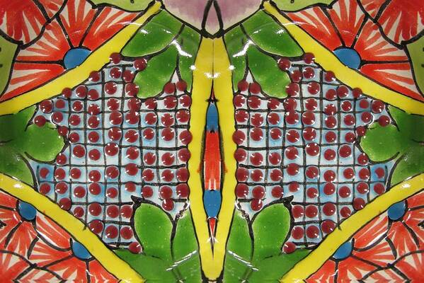 San Miguel De Allende Mexico Art Print featuring the digital art Patch Graphic series #141 by Scott S Baker