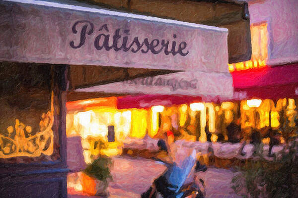 Patisserie Art Print featuring the digital art Patisserie - Paris Art Print by Melanie Alexandra Price