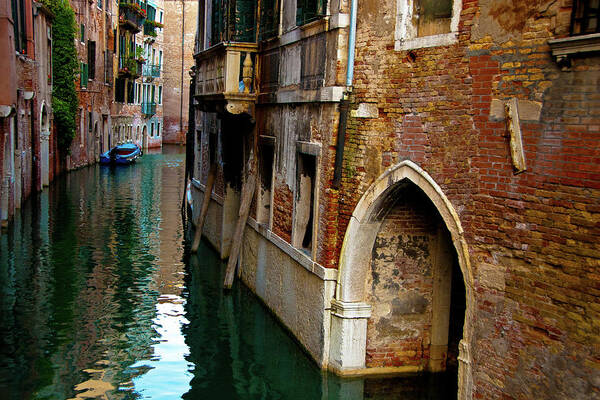  Venice Photographs Art Print featuring the photograph Peaceful Canal by Harry Spitz