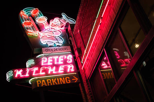 Denver Art Print featuring the photograph Pete's on Colfax by Stephen Holst