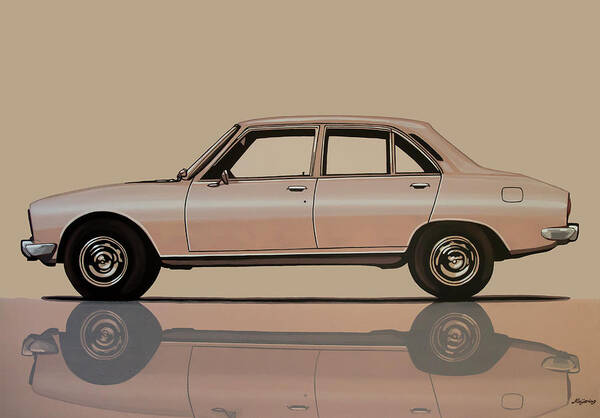 Peugeot 504 Art Print featuring the painting Peugeot 504 1968 Painting by Paul Meijering