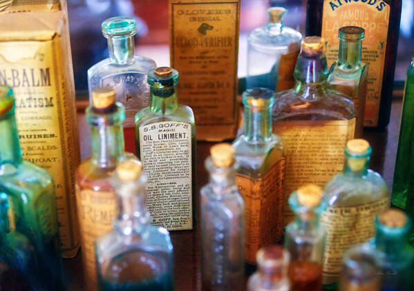 Pharmacist Art Print featuring the photograph Pharmacist - Liniment and Balms by Mike Savad