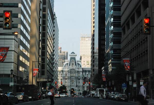 Philadelphia Art Print featuring the photograph Philadelphia City Hall Street Level View by Matt Quest