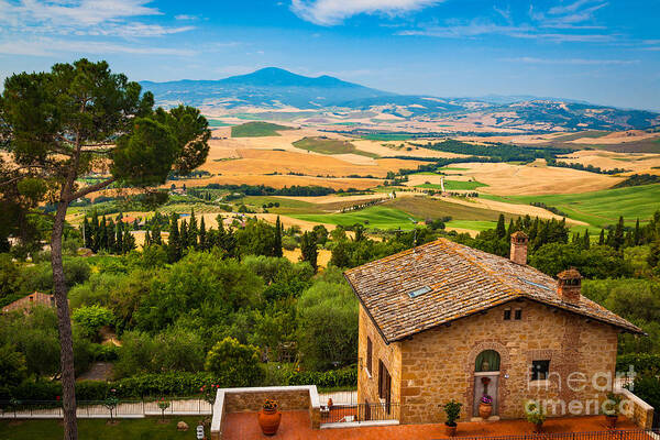 Europe Art Print featuring the photograph Pienza Landscape by Inge Johnsson