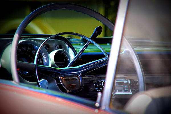 Old American Cars Art Print featuring the photograph Pink Chevy by Susanne Van Hulst