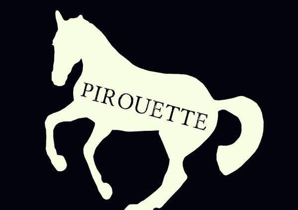Are Art Print featuring the photograph Pirouette Negative by Dressage Design