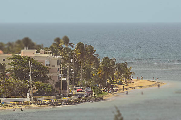 Beach Art Print featuring the photograph Playa Azul I by Lena del Sol Langaigne