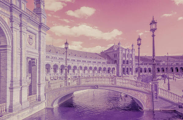 Jenny Rainbow Fine Art Photography Art Print featuring the photograph Plaza de Espana. Dreamy by Jenny Rainbow