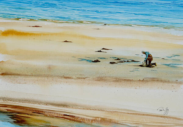 Chatham Art Print featuring the painting Pleasant Bay Clammer by Paul Gaj