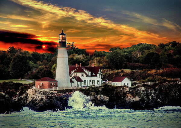 Portland Art Print featuring the photograph Portland Head Light by Russ Harris