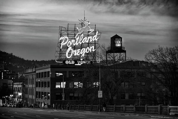 Oregon Art Print featuring the photograph Portland Signs by Steven Clark