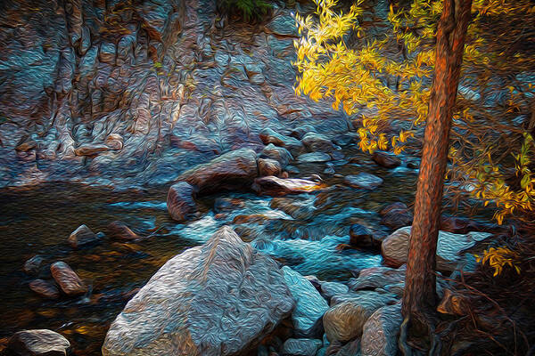 Artwork Art Print featuring the painting Poudre Dream by Michael Gross