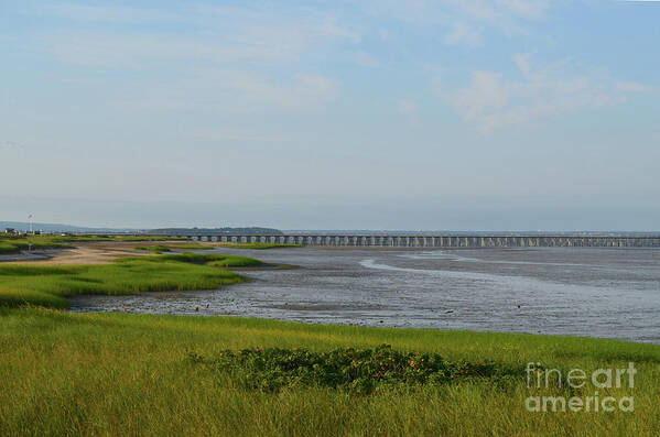 Powder Point Bridge Art Print featuring the photograph Powder Point Bridge in Duxbury by DejaVu Designs