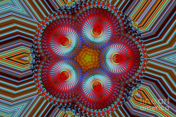 James Smullins Art Print featuring the digital art Psychedelic Circus by James Smullins