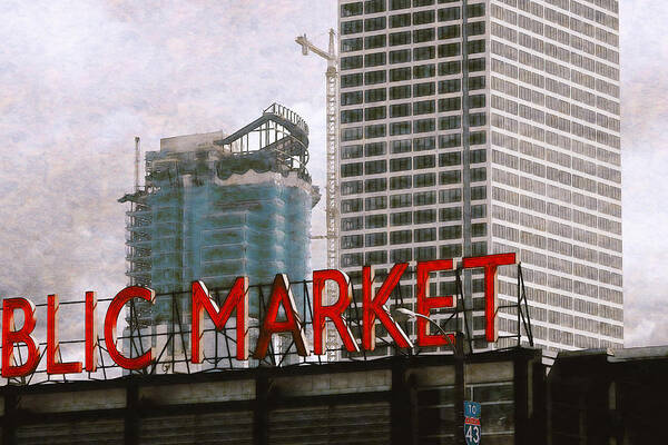 Public Market Art Print featuring the digital art Public Market by David Blank