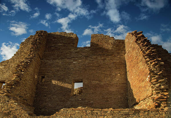Chaco Canyon Art Print featuring the photograph Pueblo Bonito sunset by Kunal Mehra