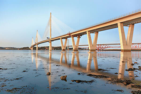 Queensferry Crossing Art Print featuring the photograph Queensferry Crossing 5 by Grant Glendinning