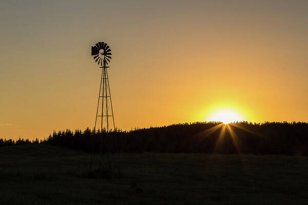 Windmill Art Print featuring the photograph Quiet Country by Penny Meyers
