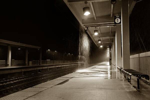 Photograph Art Print featuring the photograph Rainy Night In Baltimore by Ron Cline