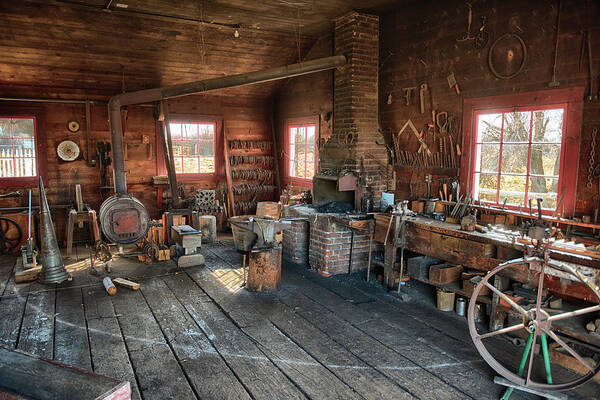 Blacksmith Tools Art Print featuring the photograph Ranch Blacksmith Shop by Paul Freidlund