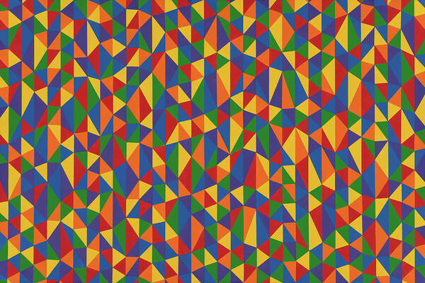 Abstract Art Print featuring the painting Random Triangular Sinusoid by Janet Hansen